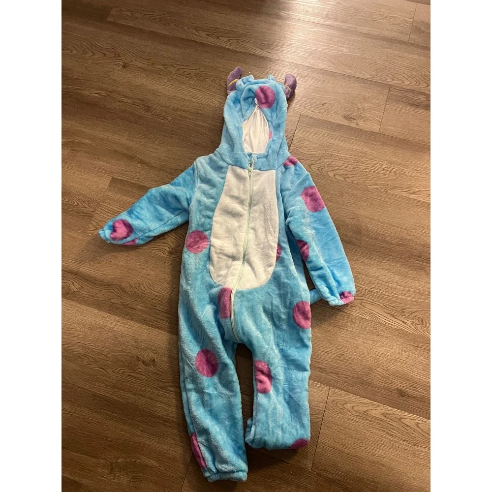 Sulley Toddler Plush‎ Fleece Costume Onesie Blue Purple 110